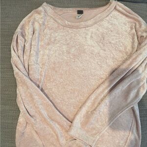 Free People Pink Velvet Sweater